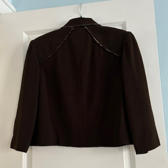 Harve Benard Retro Short Chocolate Blazer, Size 12 - Picture 5 of 5
